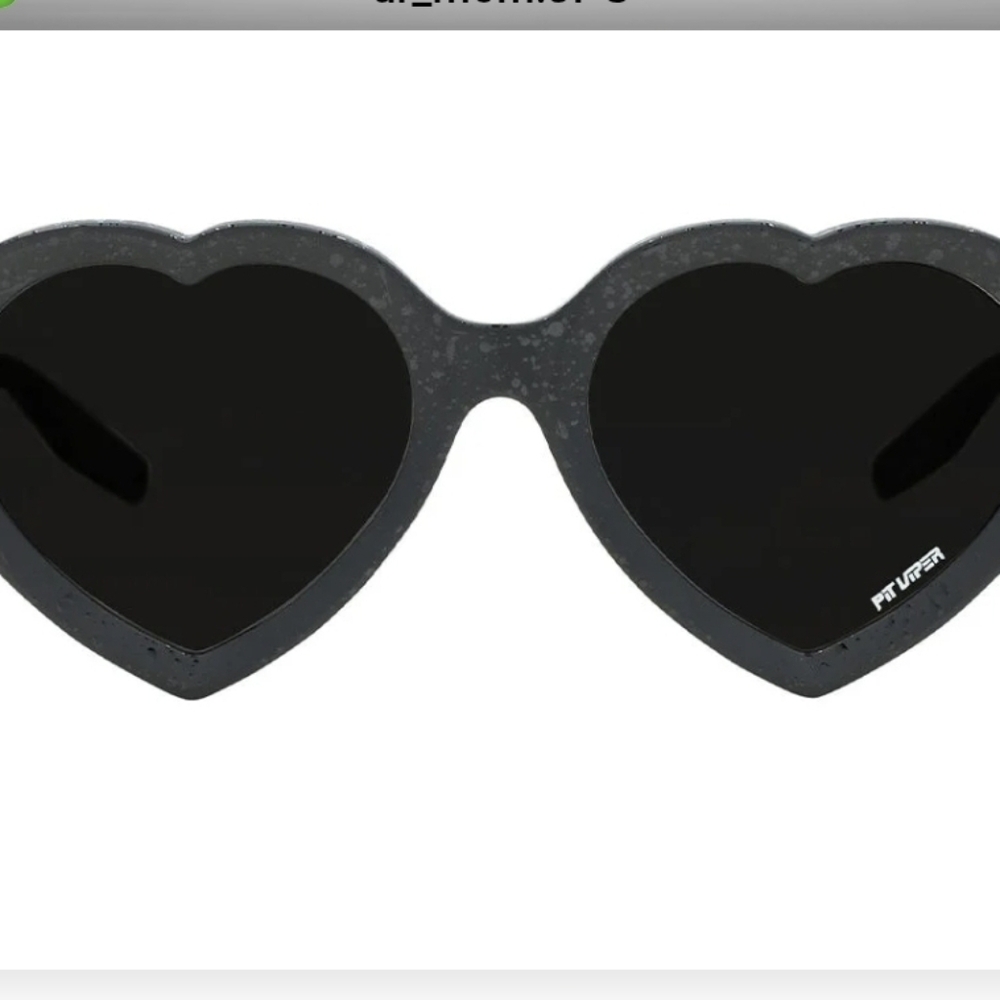 Pit Viper Heart-Shaped Black Sunglasses